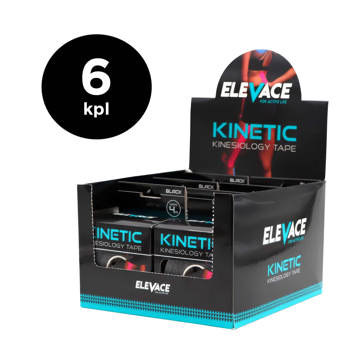 ELEVACE KINETIC DISPLAY KINESIOTEIPPI 6 KPL