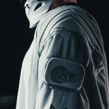 X2 Plus jersey ART shoulder pad side view while being worn